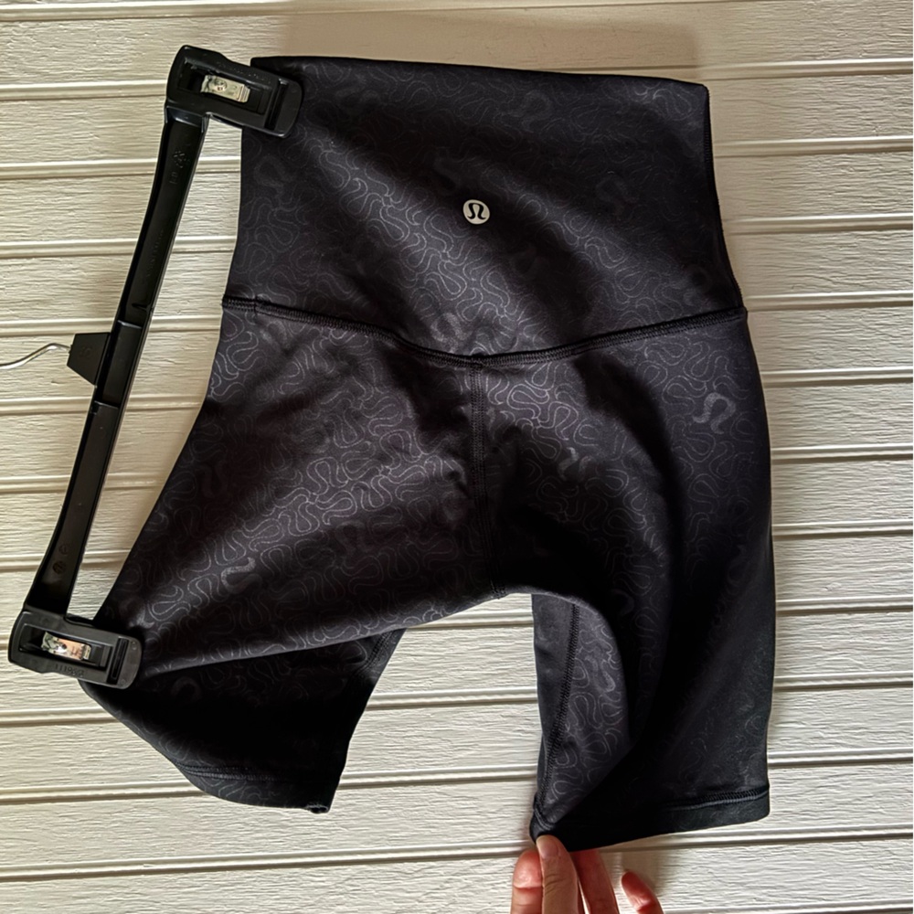 Lululemon black limited edition align biker shorts size 0
